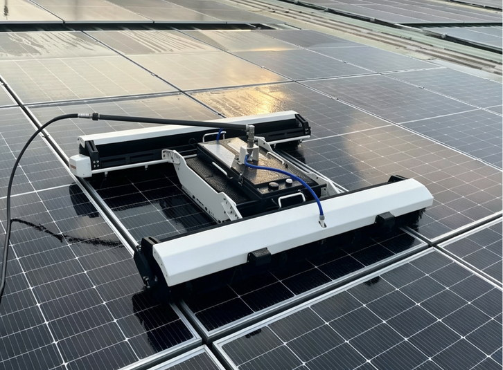 Automatic Solar Panel Cleaning Robot for C&I Rooftop PV Plants